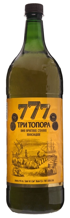 Портвейн Три топора 1л 14%  п/сл фруктовое РОССИЯ