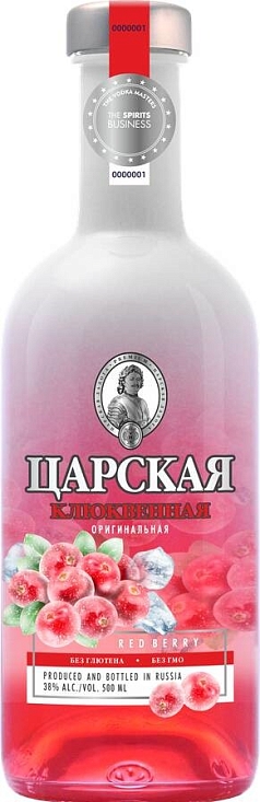 Водка Царская 0,5л 38% клюква Россия