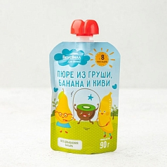 Пюре ВкусВилл 90г м/у груша/банан/киви