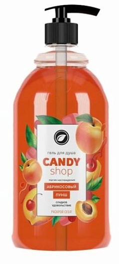 Гель для душа Кипни Кэнди Шоп 1л абрикосовый пунш
