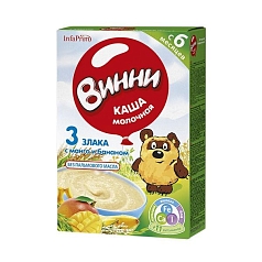 Каша Винни молочная 200г 3 злака/манго/банан