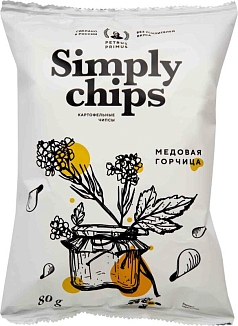 Чипсы Симпли Чипс 80г медовая горчица