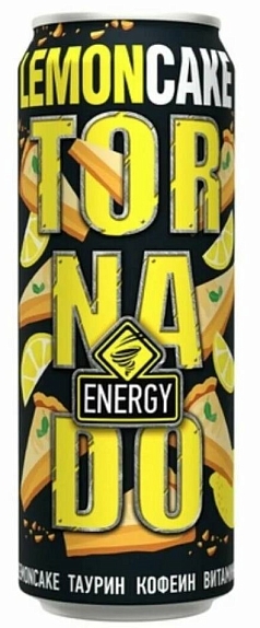 Тониз напиток Торнадо 0,45л энерджи лемонкейк ж/б