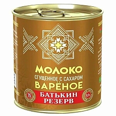 Молоко сгущенное Батькин резерв 380г вареное ж/б