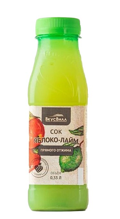 Сок ВкусВилл 0,33л яблоко/лайм