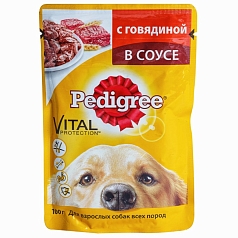 Корм Педигри 85г д/взр говядина в соусе