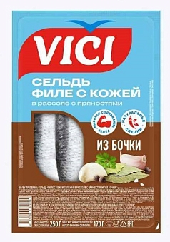 Сельдь Вичи 250г филе из бочки