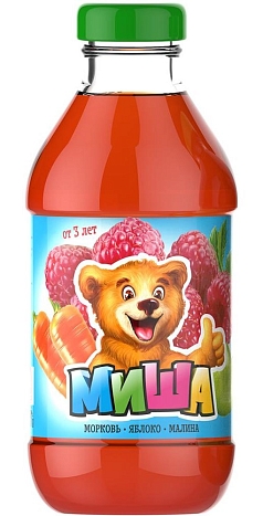 Нектар Миша 0,33л морковь/яблоко/малина