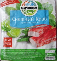 Крабовые палочки Меридиан 200г Снежный краб 