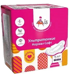 Прокладки Мис нормал софт  15шт ультратонкие