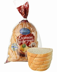 Батон Нарезной в нарезку 0,2кг Коломенское