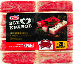 Крабовые палочки Вичи 170г с мясом краба