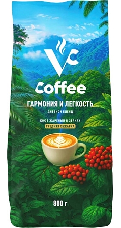 Кофе ВиСи дневной бленд 800г зерно