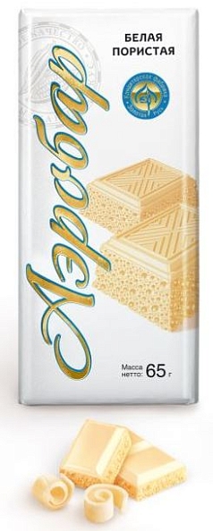 Шоколад Аэробар 65г пористый/белый