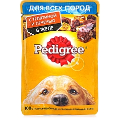 Корм Педигри 85г д/взр телятина/печень в желе