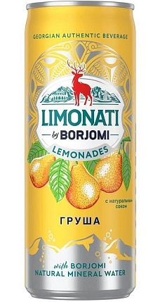 Лимонад Боржоми 0,33л ж/б груша
