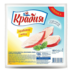 Крабовое мясо Крабия Ок 180г охл