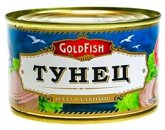 Тунец Голд Фиш СТО 240г(нетто-215 Г) натуральный