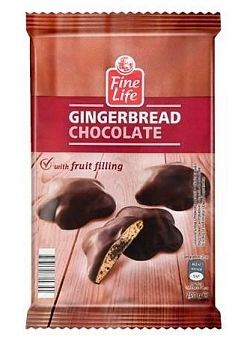 Пряники Файн Лайф 200г имбирные/глазурь