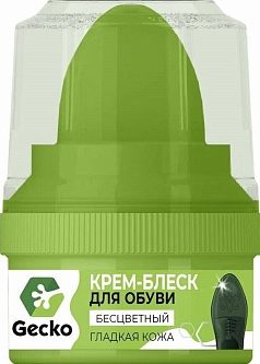 Крем-блеск Гекко для обуви бесцветный 60мл