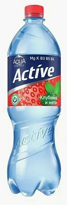 Вода негаз Аква минерале актив 1л клубника мята