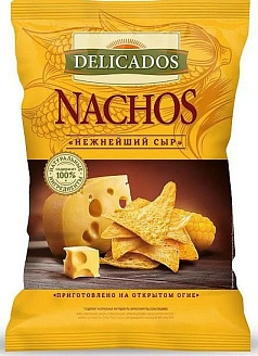 Чипсы кукурузные Деликадос Начос 150г сыр