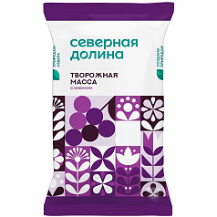 Масса творожная Северная долина 23% 180г изюм