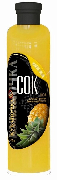 Сок Кубаночка 0,75л ананас ст