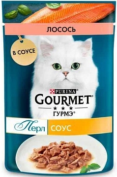 Корм Гурмэ Перл 75г лосось соус 