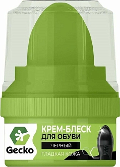 Крем-блеск Гекко для обуви черный 60мл