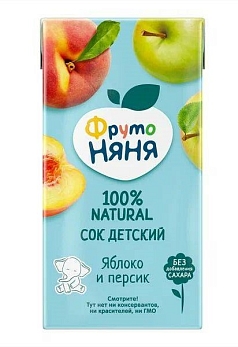 Сок ФрутоНяня 500мл яблоко/персик