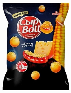 Кукурузные шарики Сырболл 140г баварские колбаски