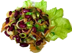 Салат постный с фасолью