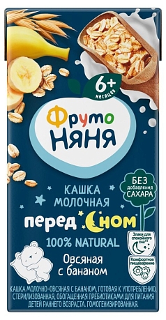 Кашка ФрутоНяня 200мл молоко/овсянка/банан