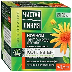 Крем Чистая линия для лица дневной от 45лет арника/жимолость