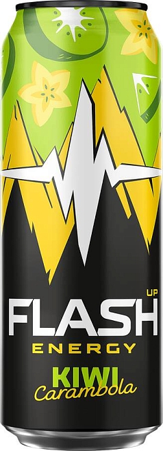Тониз напиток Флеш ап 0,45 ж/б киви/карамбола