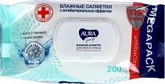 Салфетки влажные Аура 200шт фэмели