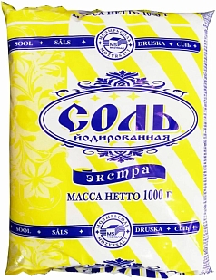 Соль Экстра Йод 1кг мелкая
