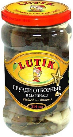 Грибы Грузди Лютик 280г отборные
