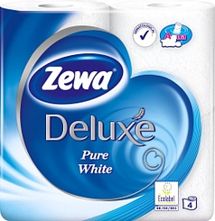 Туалетная бумага Зева Делюкс 1/4шт белая