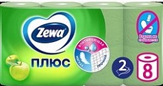 Туалетная бумага Зева Плюс 1/8шт яблоко