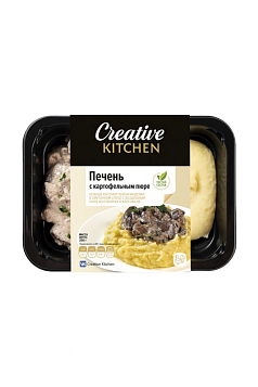 Печень с картофельным пюре 200г Корона Фуд