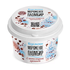 Мороженое Козельское 125г шоколадная крошка пл/ст БЗМЖ