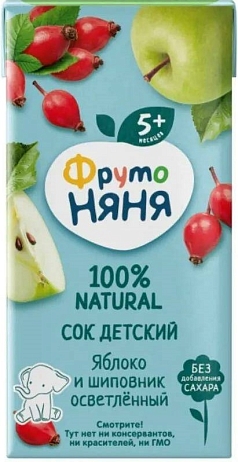 Сок ФрутоНяня 200мл яблоко/шиповник