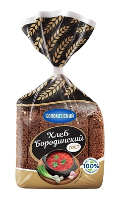 Хлеб Бородинский формовой рж/пш 400г Коломенское