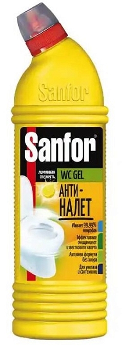 Средство чистящее Санфор гель 750г для сантехники/лимон