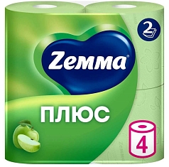 Туалетная бумага Земма Плюс 1/4шт яблоко