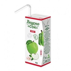 Сокосодержащий напиток Вкусносок 0,2л яблоко