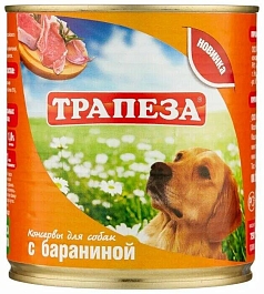 Трапеза д/собак 750г баранина ж/б