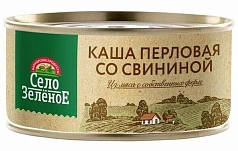Каша Село зеленое 325г перловая/свинина